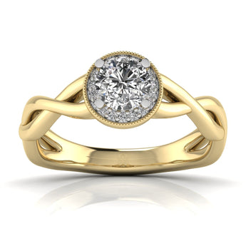 Ivana Jewels Rings Yellow Gold / 14KT Infinity Halo Engagement Ring
