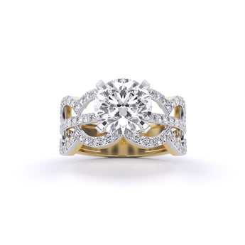 Ivana Jewels Rings Yellow Gold / 14KT Inter Twin Engagement Ring
