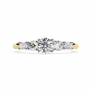 Ivana Jewels Rings Yellow Gold / 14KT Luminous Three Stone Diamond Ring