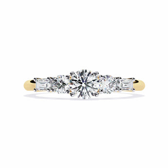 Ivana Jewels Rings Yellow Gold / 14KT Luminous Three Stone Diamond Ring