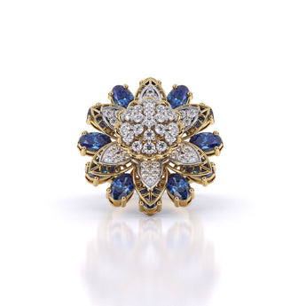Ivana Jewels Rings Yellow Gold / 14KT Majestic Sapphire Ring