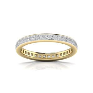 Ivana Jewels Rings Yellow Gold / 14KT Princess Cut Diamonds Eternity Ring