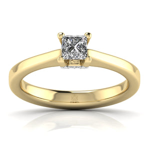 Ivana Jewels Rings Yellow Gold / 14KT Princess Cut Solitatire Ring