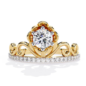 Ivana Jewels Rings Yellow Gold / 14KT Queen Elegance Diamond Crown Ring