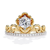 Ivana Jewels Rings Yellow Gold / 14KT Queen Elegance Diamond Crown Ring