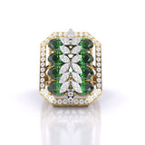 Ivana Jewels Rings Yellow Gold / 14KT Rectangle Emerald Ring