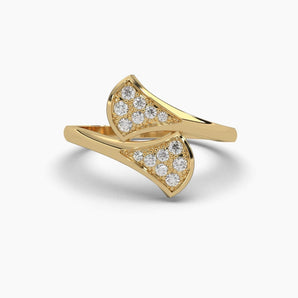 Ivana Jewels Rings Yellow Gold / 14KT Round Cut Diamonds Diva's Ring