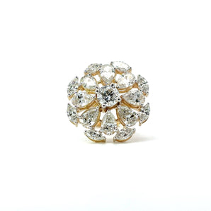Ivana Jewels Rings Yellow Gold / 14KT Round & Fancy Cut Diamonds Blossoming Beauty Ring