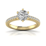 Ivana Jewels Rings Yellow Gold / 14KT Sparkle Round Cut Diamond Ring