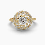 Ivana Jewels Rings Yellow Gold / 14KT Starlit Elegance Centre Solitaire Round Diamond Ring