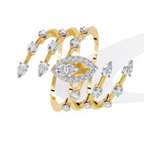 Ivana Jewels Rings Yellow Gold / 14KT Swirling Diamond Ring