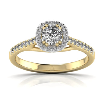 Ivana Jewels Rings Yellow Gold / 14KT Twisted Cathedral Style SolitaireÂ Ring
