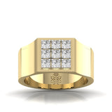 Ivana Jewels Rings Yellow Gold / 14KT Urban Diamond Grid Ring
