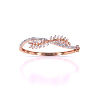 Buy Sterling Leaf Design Diamond Bracelet from Ivana Jewels Best lab grown diamond jewellery brand