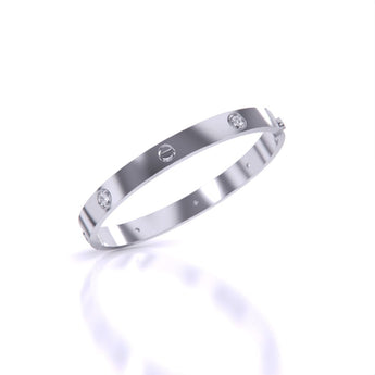 Buy Rhinestone Diamond Bangle Online from Ivana Jewels Best lab grown diamond jewellery brand