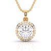 4.3 Carat Solitaire Cubic Zirconia Circle Pendant