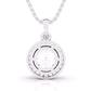 4.3 Carat Solitaire Cubic Zirconia Circle Pendant