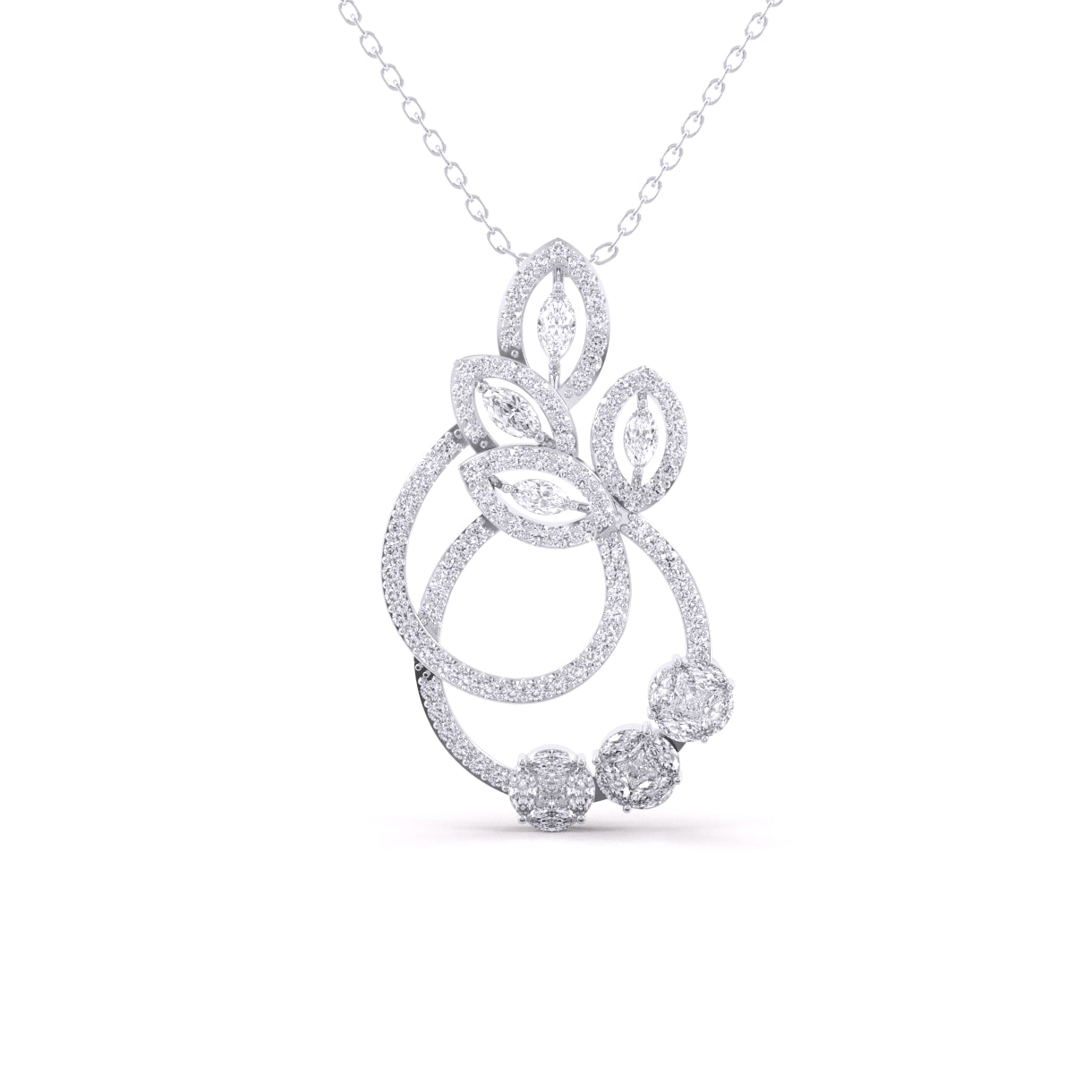 Classy Loop Diamonds Pendant