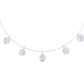 1CT Each Different Shape Solitaire Diamonds Necklace