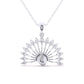 Peacock Style Pear Shape Diamonds Pendant