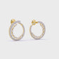 Marquise & Round Diamonds Hoop Earring