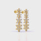 Yellow Gold Tower De Flora Diamond Dangler