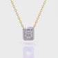 Baguette Diamond Pave Setting Pendant