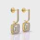 Sleek Drop Diamond Earrings