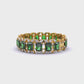 Radiant Cut Green EMERALD Fancy Bracelet