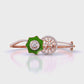 Enticing Green Enamel and Diamond Bracelet