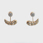 0.96 Carat Round Diamonds C-Shape Style Drop Earring