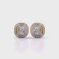 Centre 1 Carat Each Layered Diamond Studs Earring