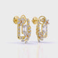 Diamond Vintage Halo Cluster Stud Earrings