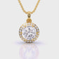 4.3 Carat Solitaire Cubic Zirconia Circle Pendant