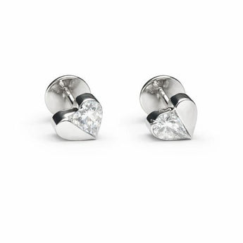 50 Cent Pear Diamond Cluster Halo Dangle Earrings