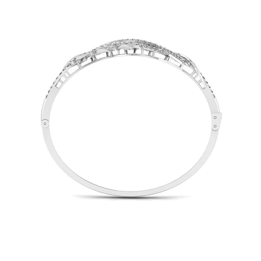 Classic Curve Style Diamond Kada Bracelet